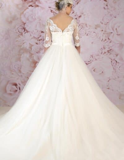 ballgown with sleeves