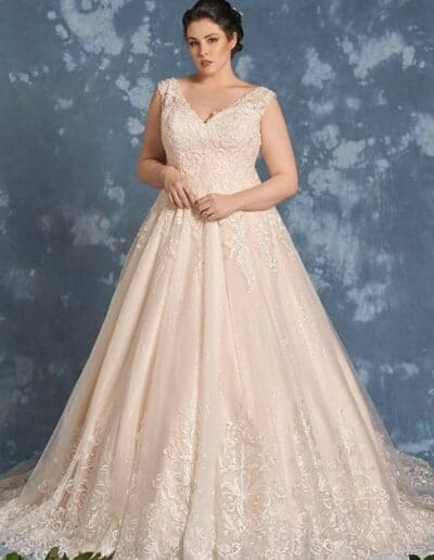 Plus size lace wedding dress, Winchester