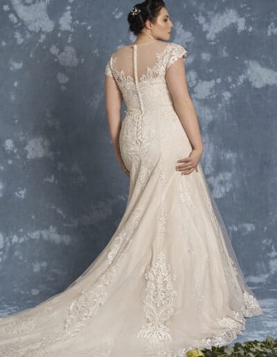 fitted lace wedding dress