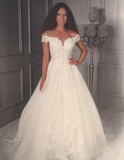 lace ballgown wedding dress